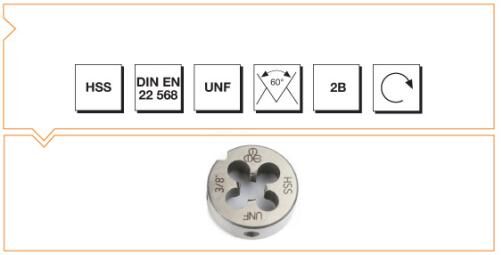 MTE Makina Takım HSS USA İnce Vidalı Pafta Lokması - UNF 7/8 B00110072222