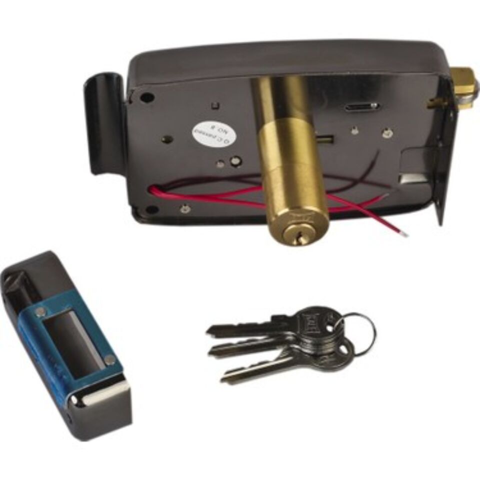 Kale Elektrikli Trajlı Kilit Siyah Nikel 157el