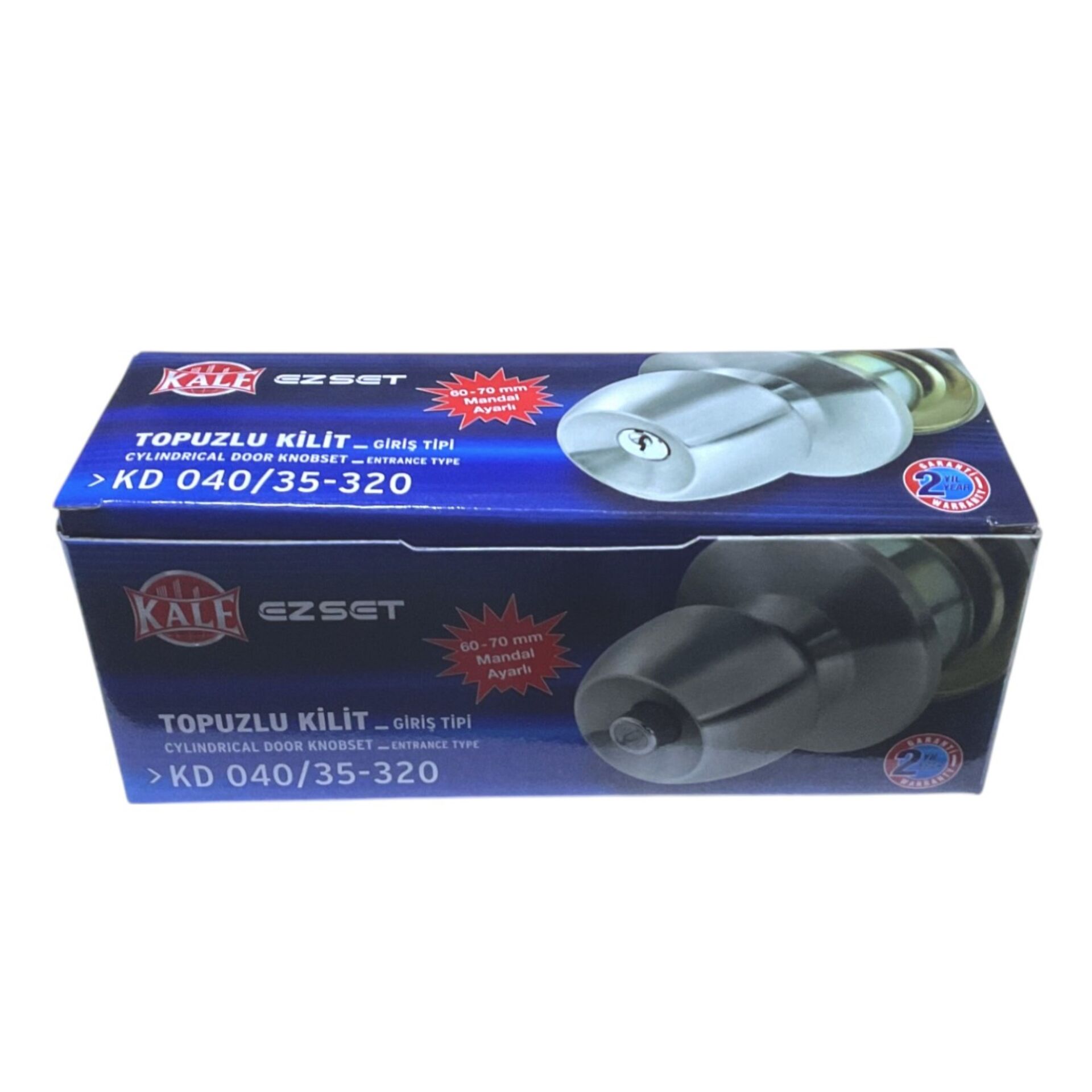 Kale Ezset Topuzlu Otel Kilit Saten Kd040/35-320