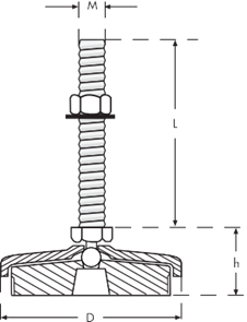 SMH8012100 Saç Kauçuk Mafsallı Ayak 12100