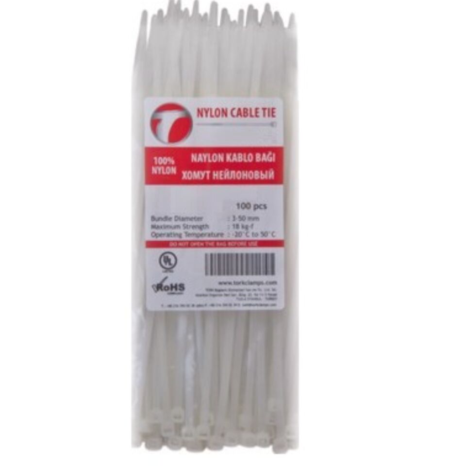 Tork Kablo Bağı 3.5x250 (beyaz) (100 Ad.)