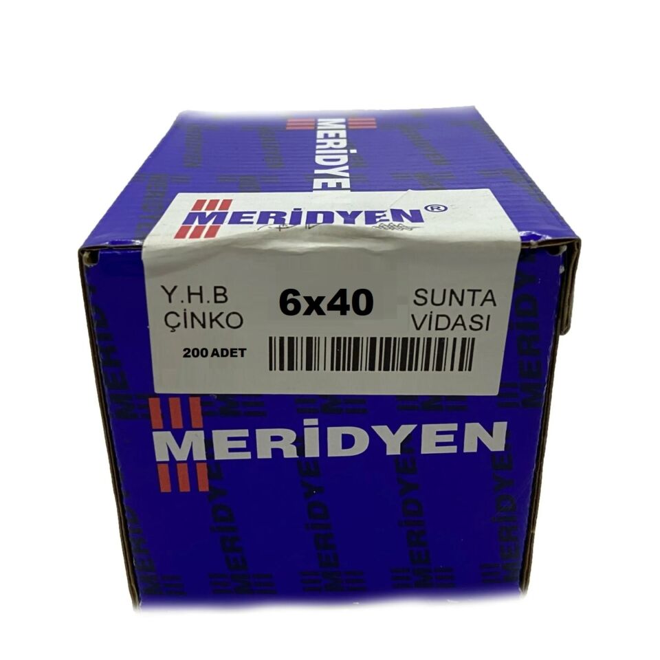 Meridyen Sunta Vidası 6x40 (200 Ad.)