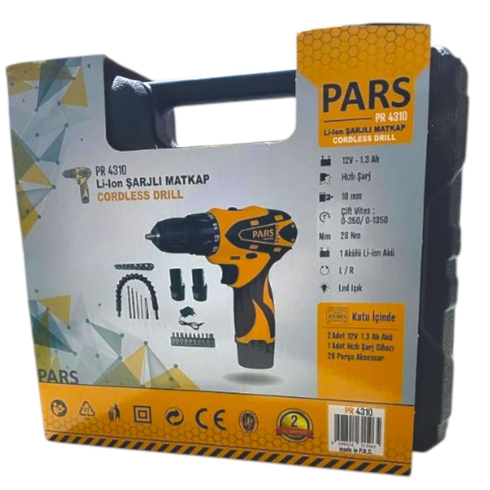 Pars Akülü Vidalama 12v+28 Parça Aksesuar Pr4310