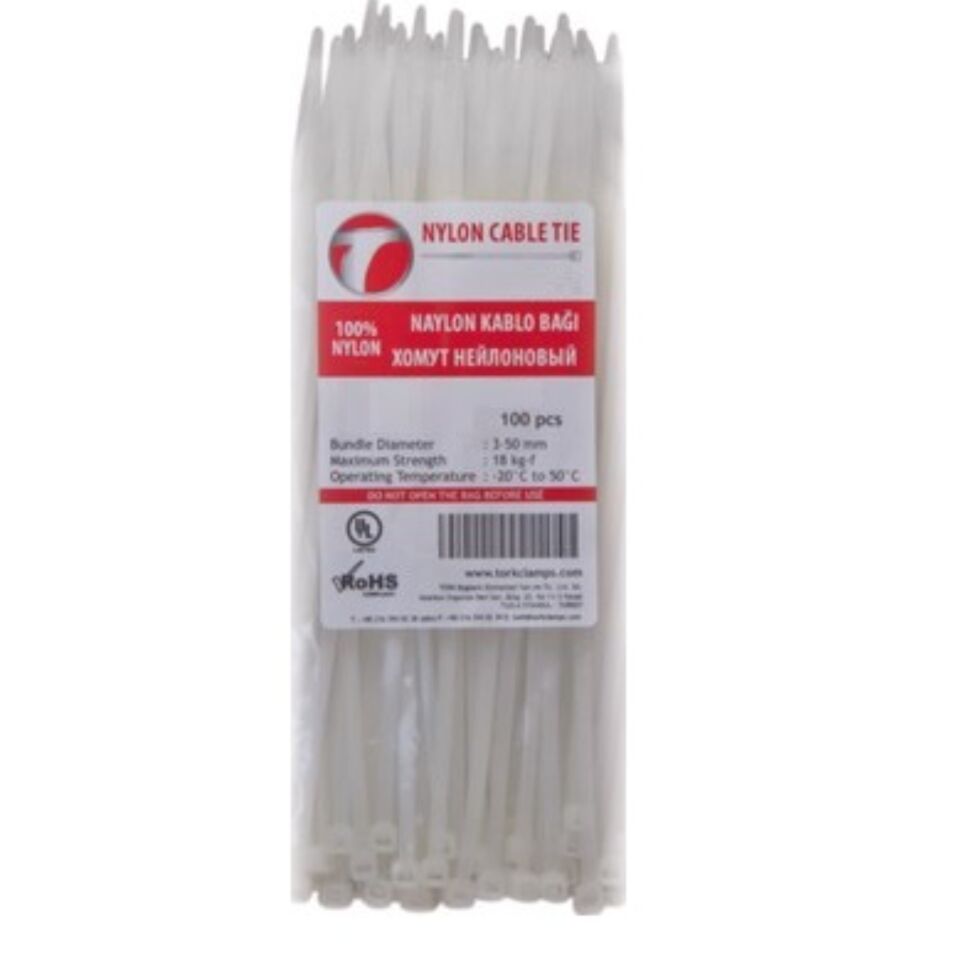 Tork Kablo Bağı 4.5x200 (beyaz) (100 Ad.)