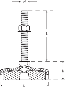 SMH16020150 Saç Kauçuk Mafsallı Ayak 20150