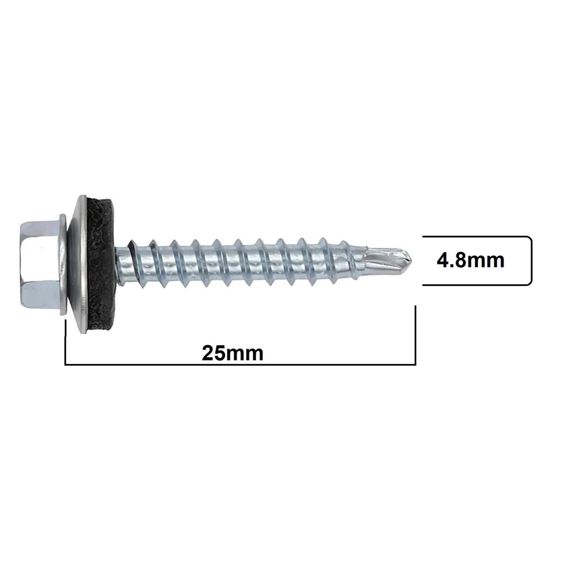 Meridyen Trapez Çatı Vidası 4.8x25 (500 Ad.)