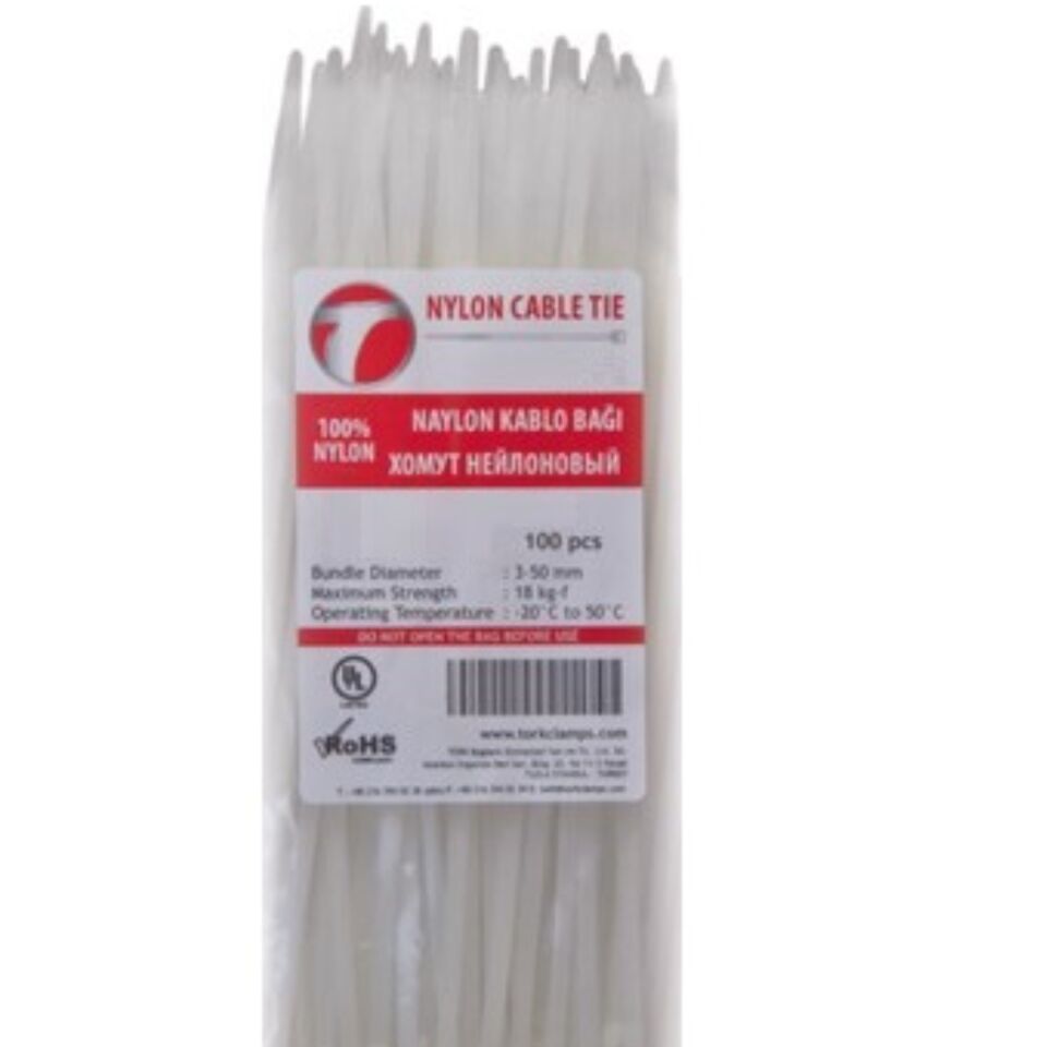 Tork Kablo Bağı 7.5x300 (beyaz) (100 Ad.)