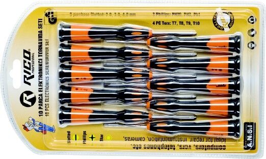 Rico 10 Parça Saatçi Tornavida Seti - 003-KK1910