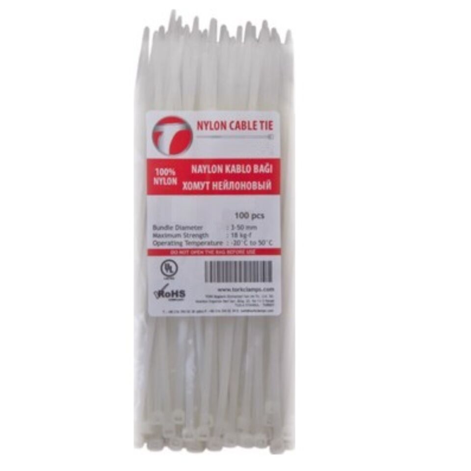 Tork Kablo Bağı 7.5x450 (beyaz) (100 Ad.)