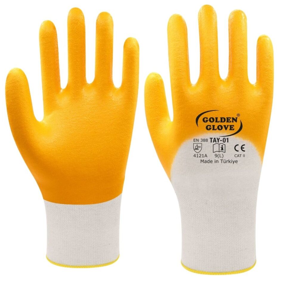 Golden Glove Tay-01 Nitril Eldiven Sarı No:10
