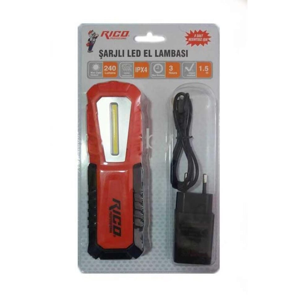 Rico Şarjlı Led El Lambası 600 Lm - 013-RC0031
