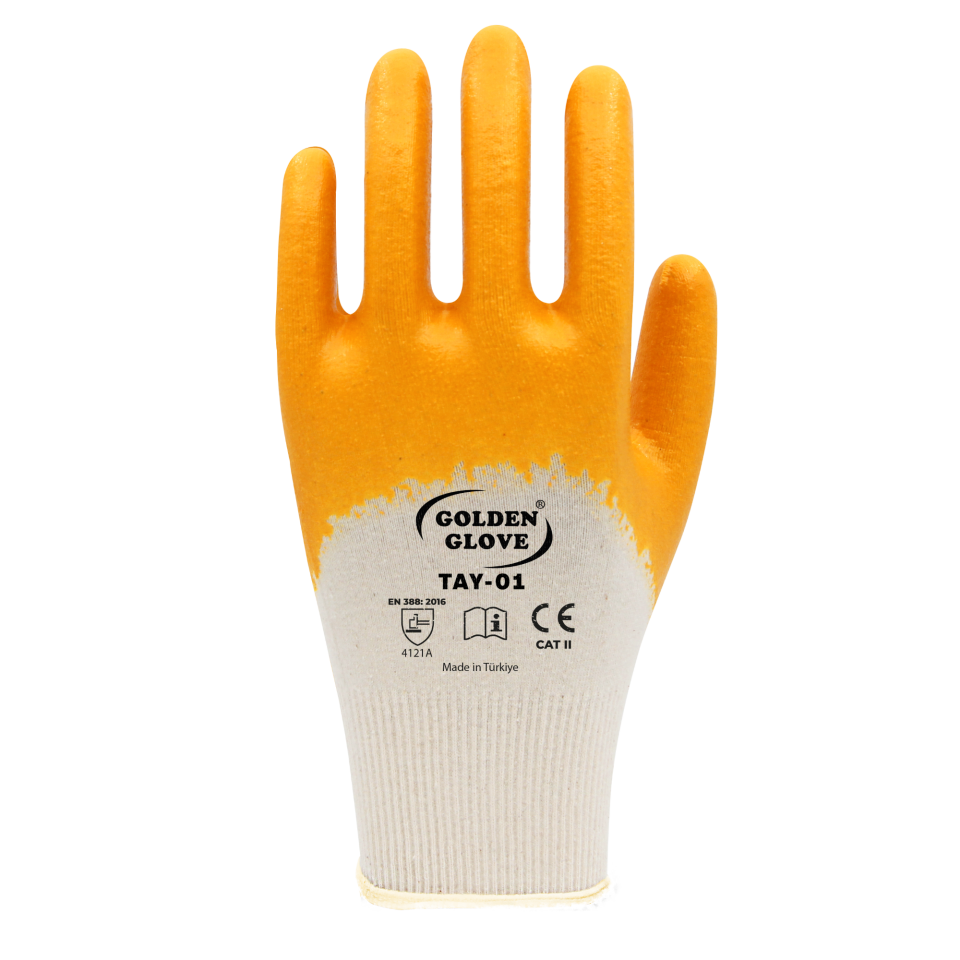 Golden Glove Tay-01 Nitril Eldiven Sarı No:9