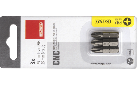 Ceta Form 3 Parça 1/4'' Yıldız Bits Uç PH1 x 25 mm / Kartlı - CB/251X