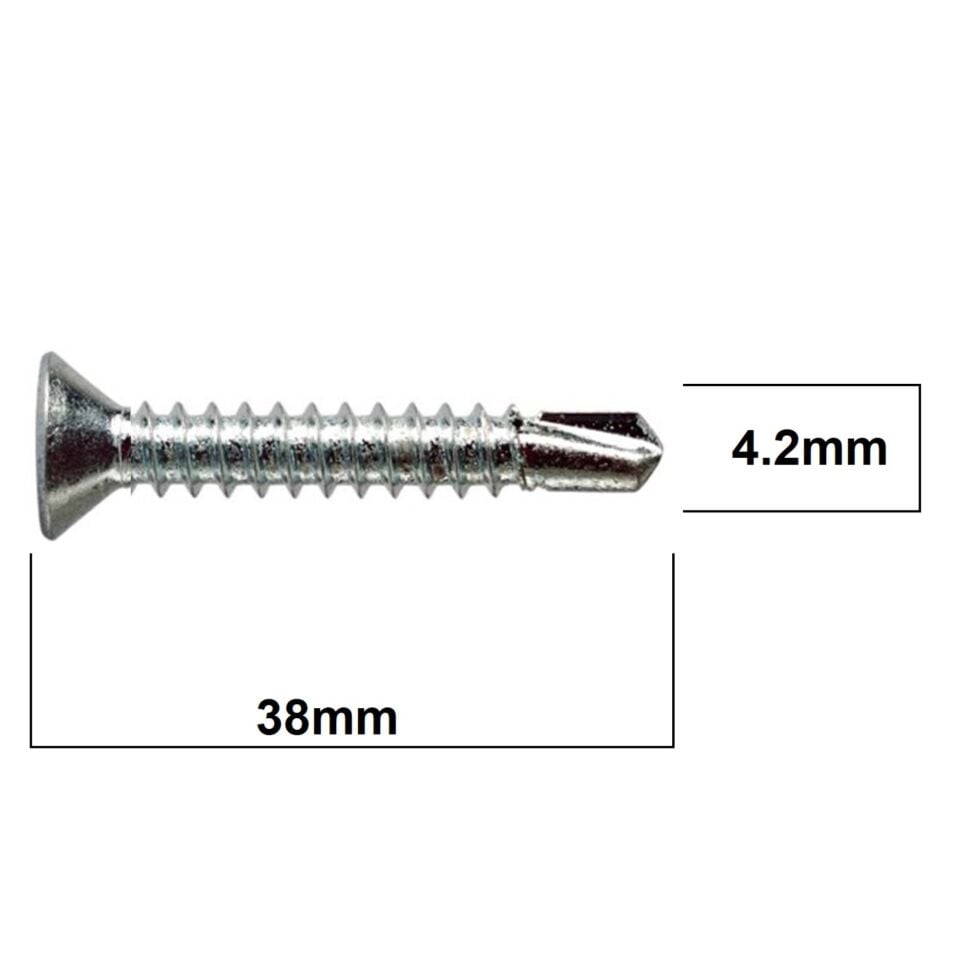 Meridyen Yhb Matkap Uçlu Vida 4.2x38 (500 Ad.)