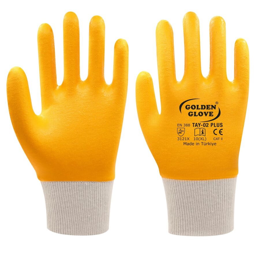 Golden Glove Tay-02+plus Nitril Eldiven Sarı No:10