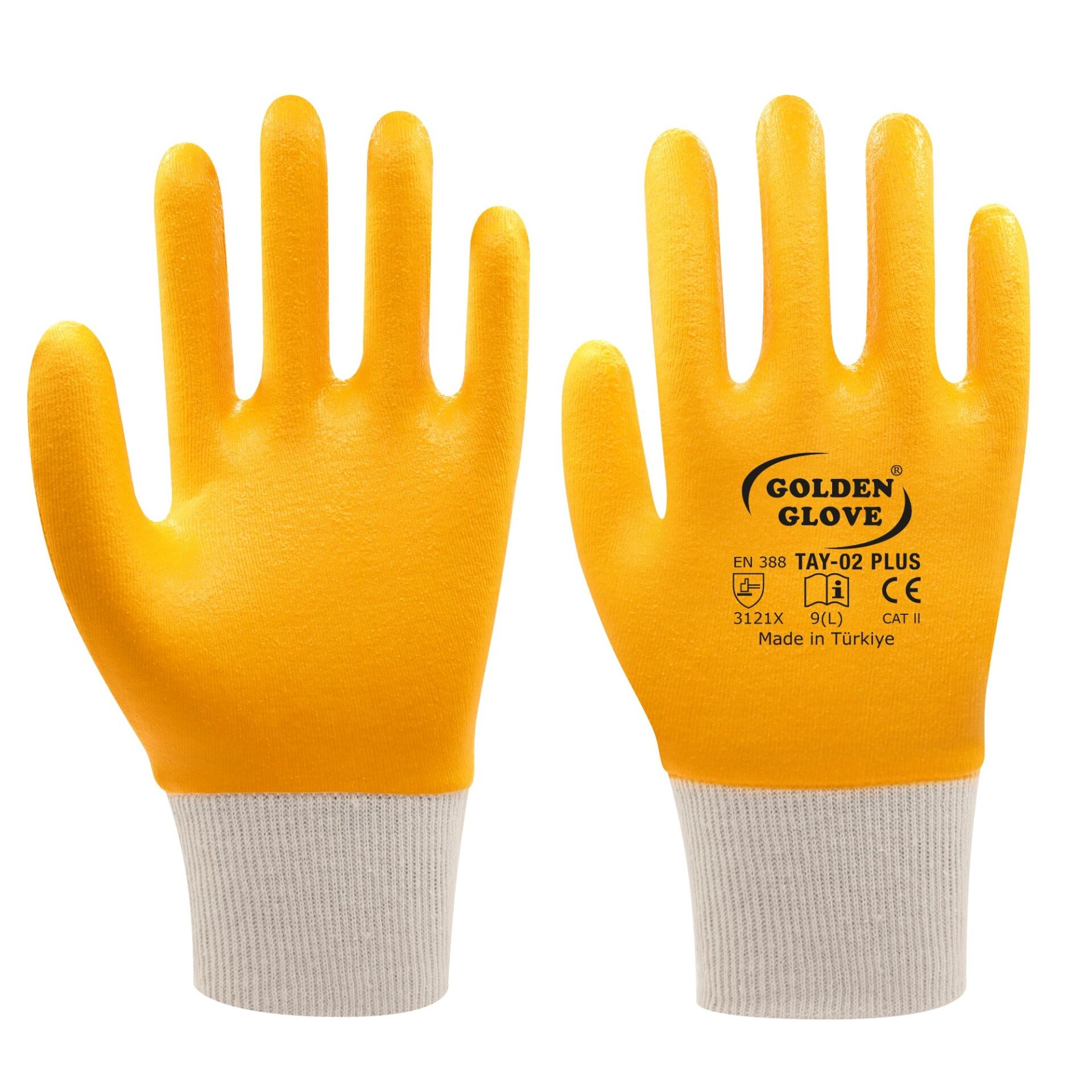 Golden Glove Tay-02+plus Nitril Eldiven Sarı No:9