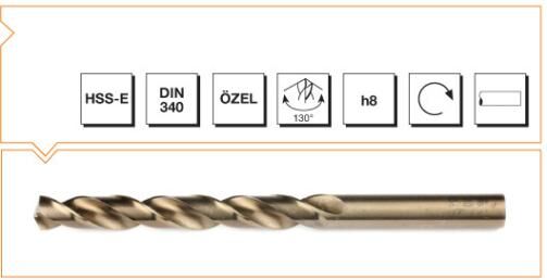 MTE Makina Takım HSS-E DIN 345 Mors Konik Saplı Matkap Ucu 2.5 mm B00008600250
