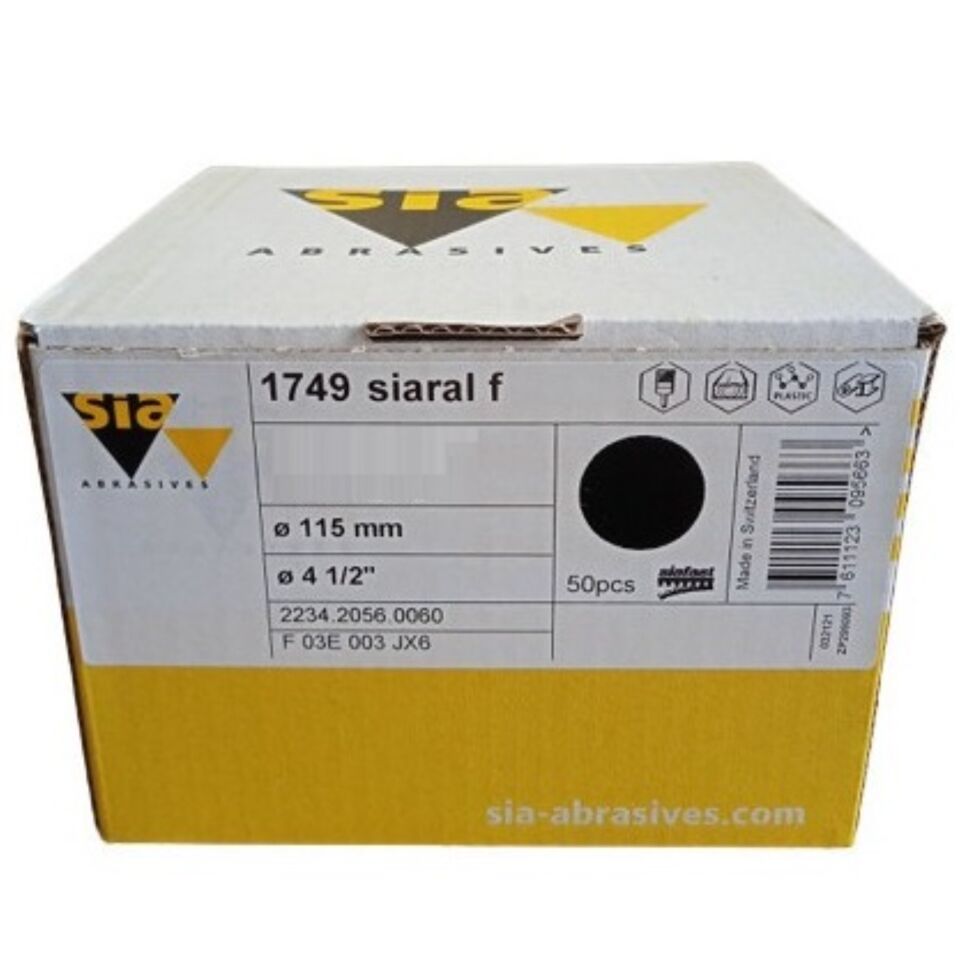 Siawat 1749 Cırt Mermer Zımpara 115 Mm 120 Kum