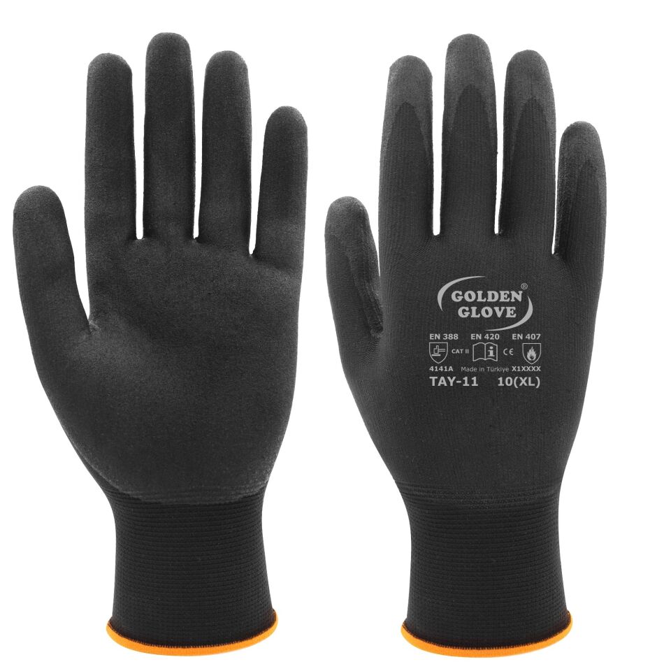 Golden Glove Tay-11micro Köpük Eldiven Siyah No:10
