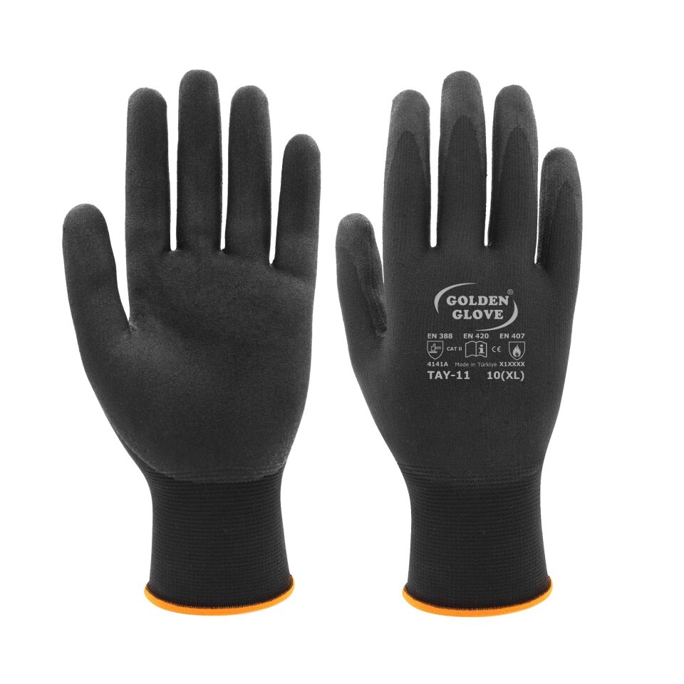 Golden Glove Tay-11micro Köpük Eldiven Siyah No:10