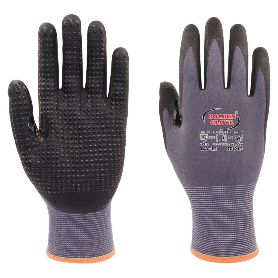Golden Glove Tay-12micro Köpük Eldiven Siyah No:10