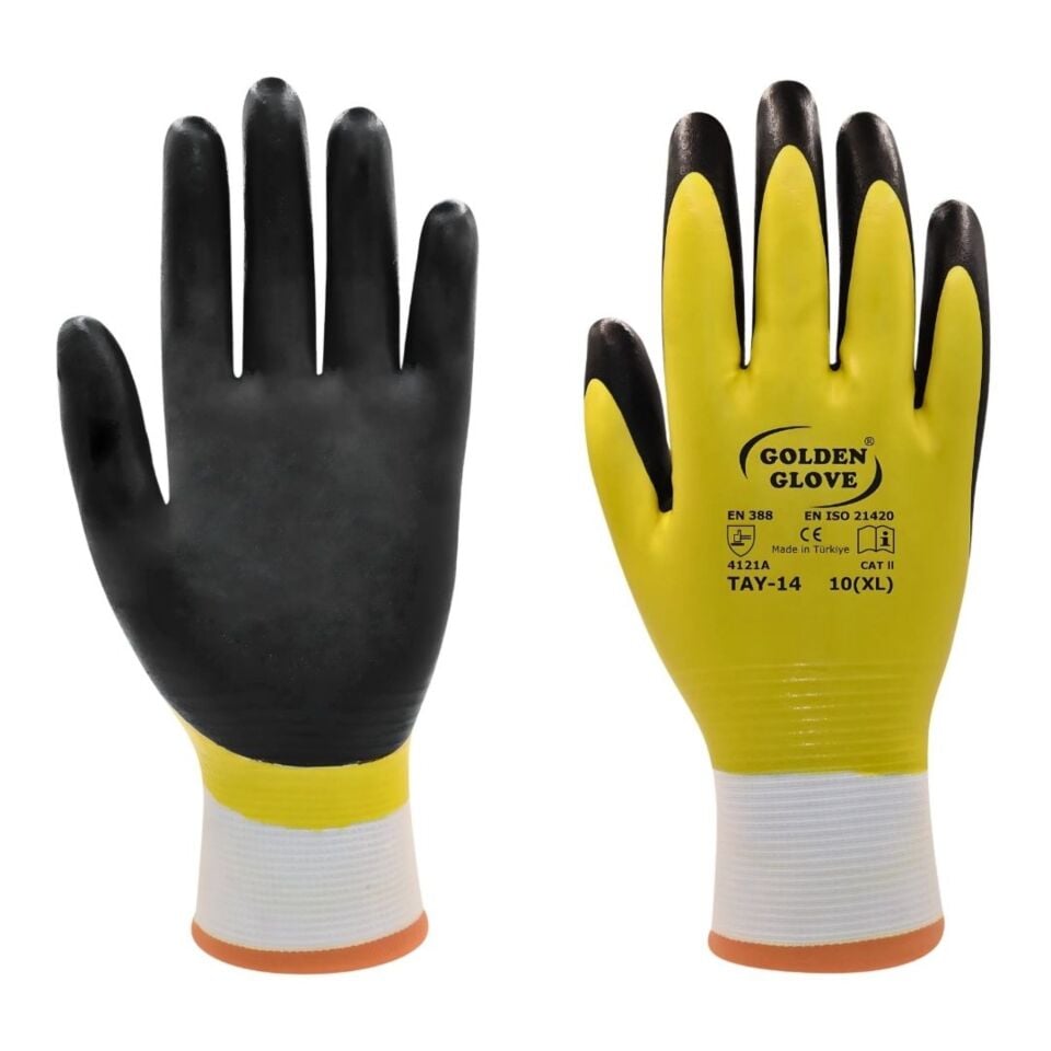 Golden Glove Tay-14 Eldiven Sarı-siyah No:10