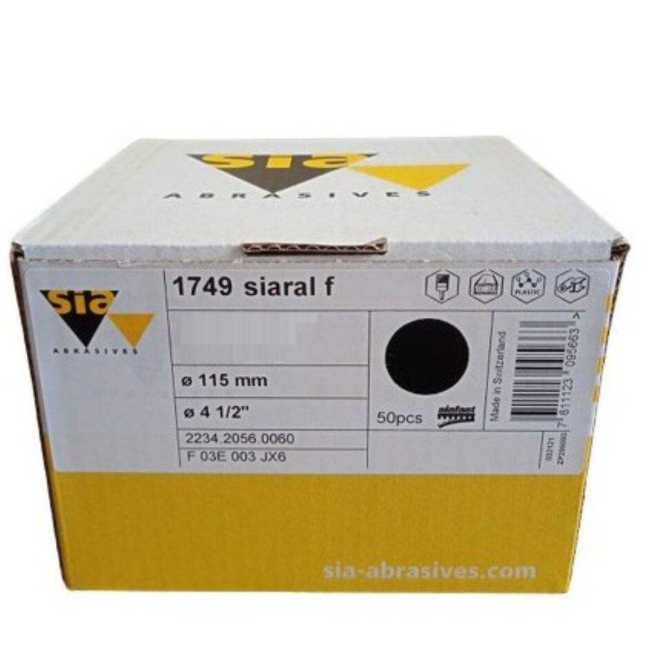 Siawat 1749 Cırt Mermer Zımpara 115 Mm 180 Kum
