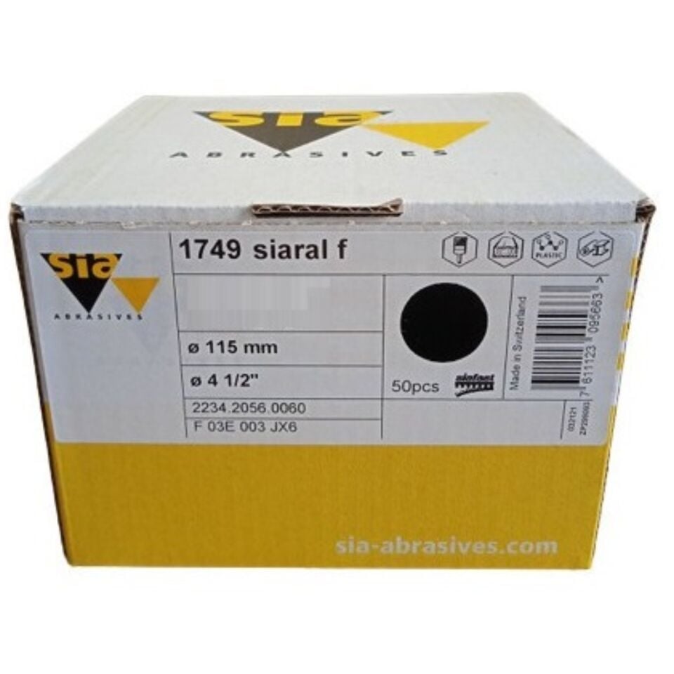 Siawat 1749 Cırt Mermer Zımpara 115 Mm 400 Kum