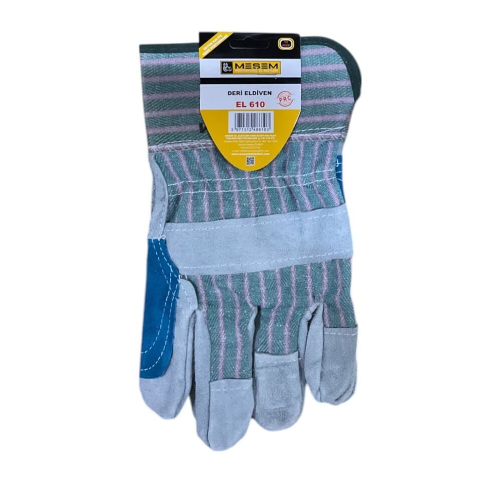 Meşem 1.kalite Takviyeli Deri Eldiven No:10 El610