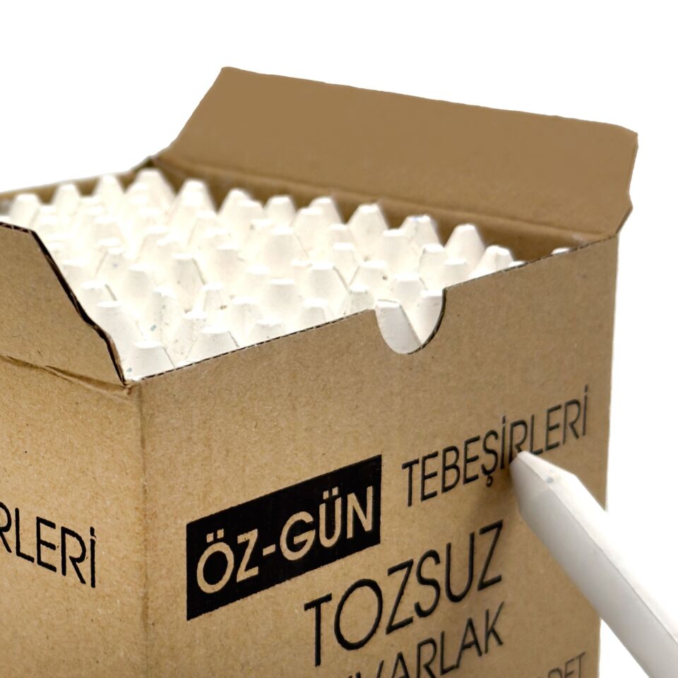 Tozsuz Beyaz Yuvarlak Tebeşir (100 Lü)