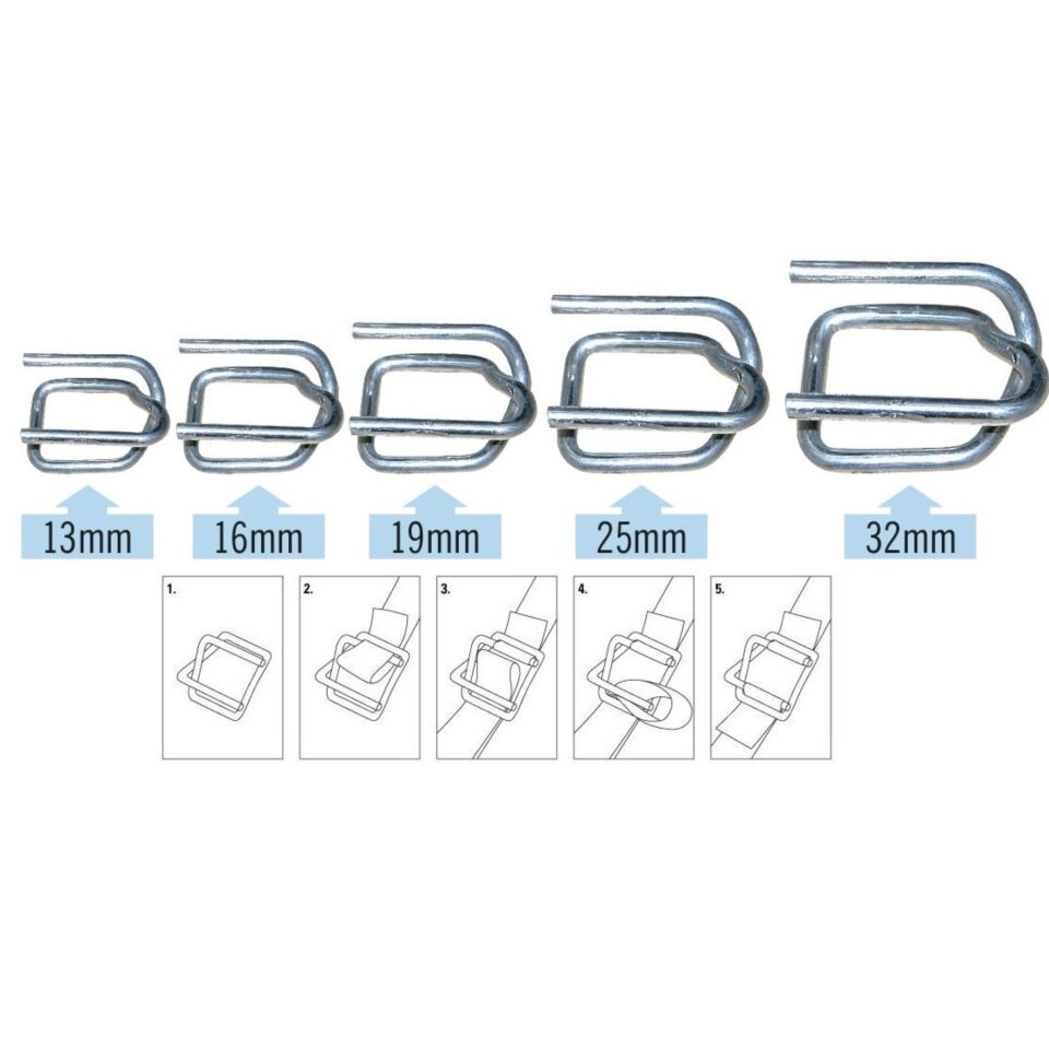 Çember Bukle Toka Krom 25 Mm (500 Adet)