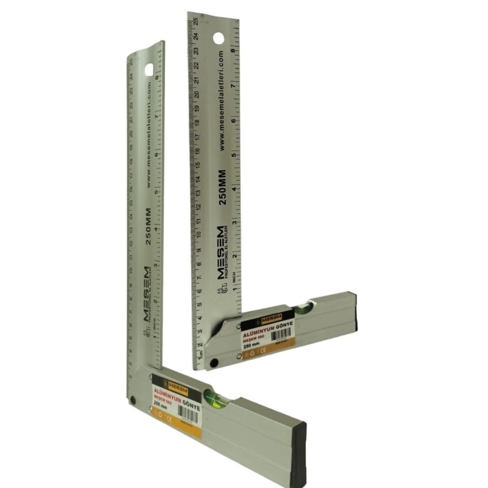 Meşem Alüminyum Marangoz Gönye 25 Cm Kod:560