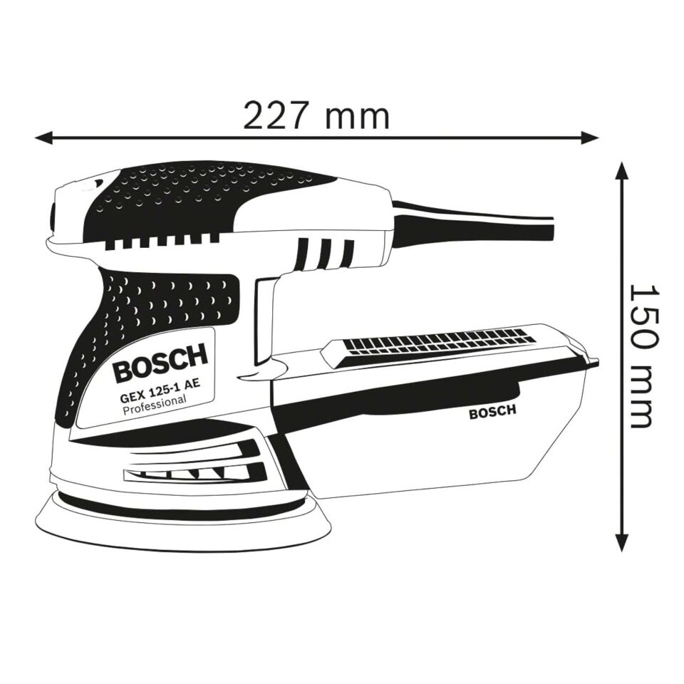 Bosch Eksant. Zımpara 250w Gex125-1ae 0601387500