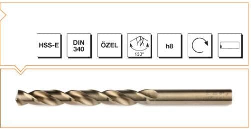 MTE Makina Takım HSS-E DIN 345 Mors Konik Saplı Matkap Ucu 4.8 mm B00008600480