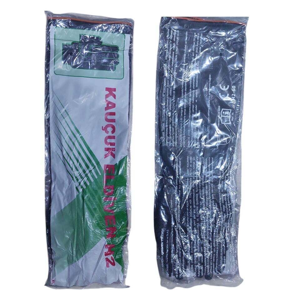 Siyah Asit Eldiveni Tırtıklı 60 Cm