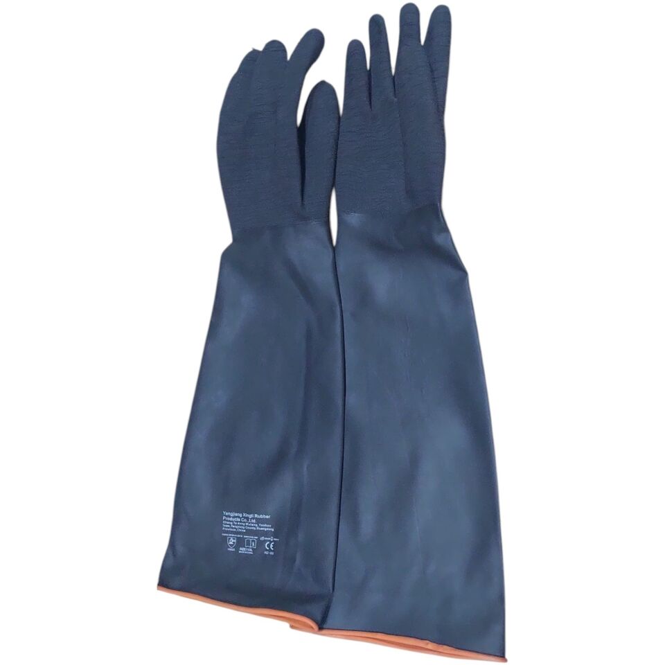 Siyah Asit Eldiveni Tırtıklı 60 Cm