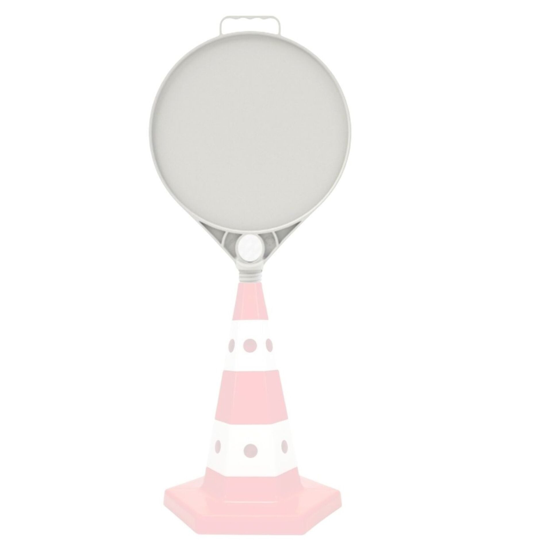 Trafik Uyarı Tabelası Yuvarlak Beyaz 28x39 Cm