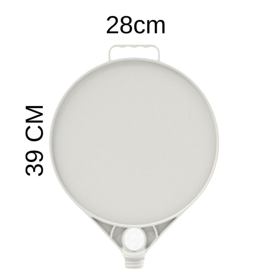 Trafik Uyarı Tabelası Yuvarlak Beyaz 28x39 Cm