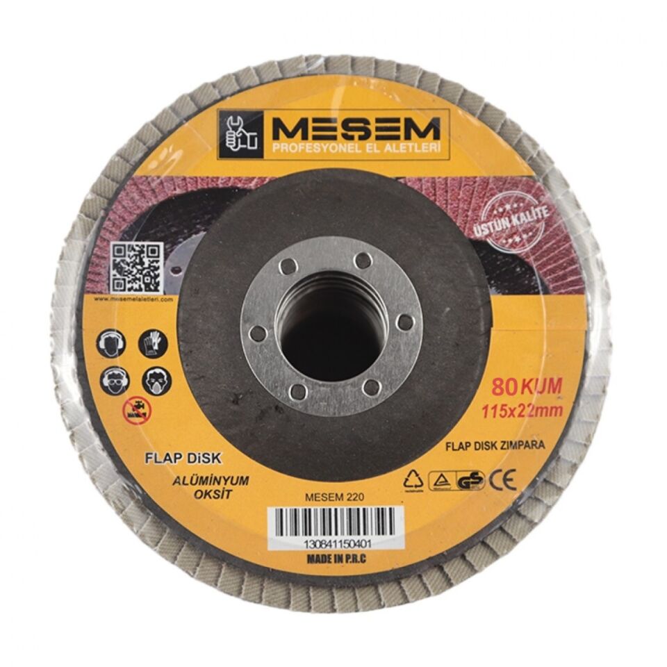 Meşem Flap Disk Zımpara A.o 115x22 P80 Kod:222