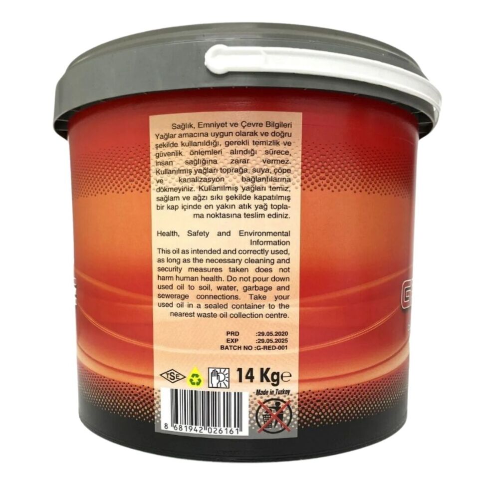 Petro Tıme Kırmızı Gres 14 Kg