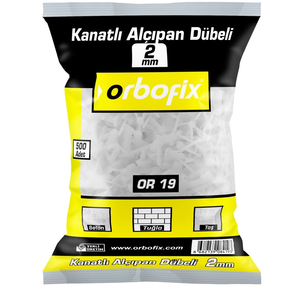 Kanatlı Alçıpan Dubeli No:2 (500 Adet)