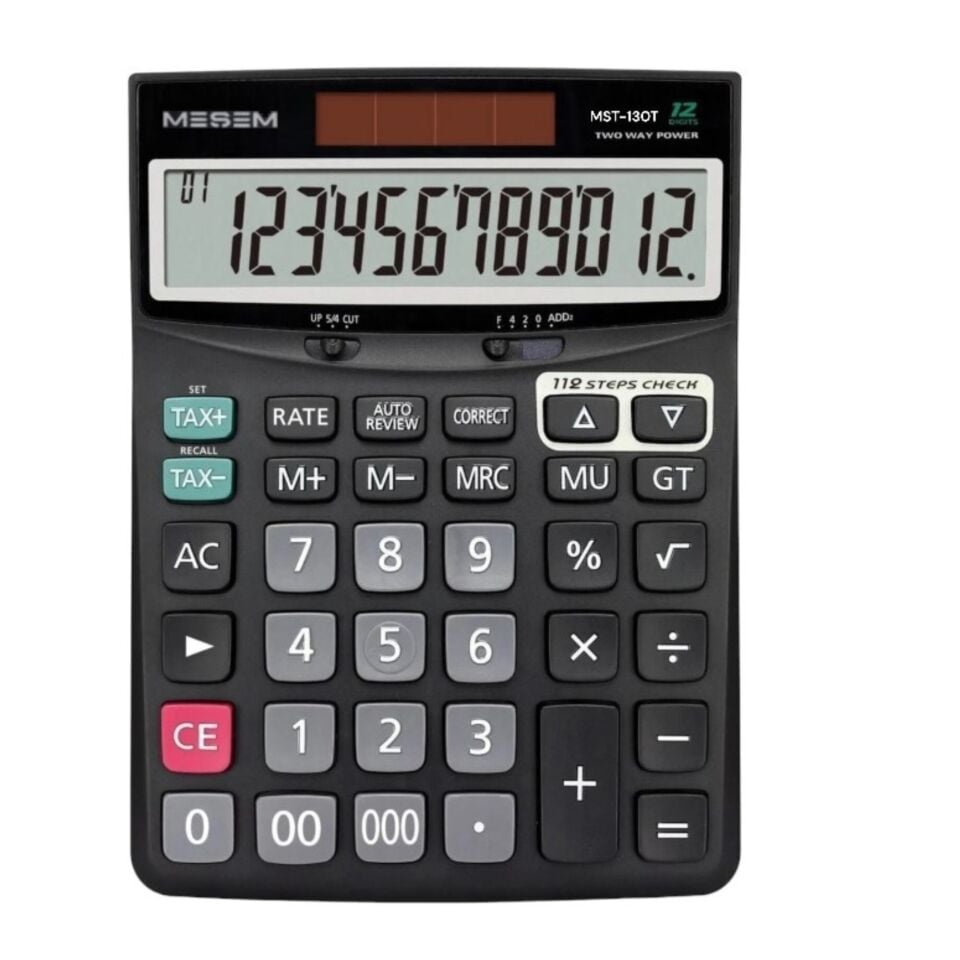 Meşem Hesap Makinesi 12 Hane Büyük Boy Kod:msm130t