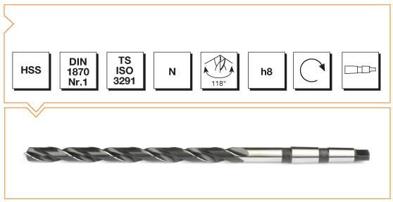 MTE Makina Takım HSS DIN 1869 Silindirik Saplı Çok Uzun Matkap Ucu 18 mm B00007701800