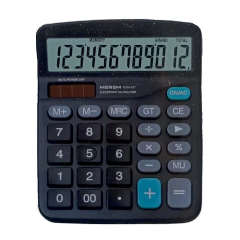Meşem Hesap Makinesi 12 Hane Küçük Boy Kod:msm837