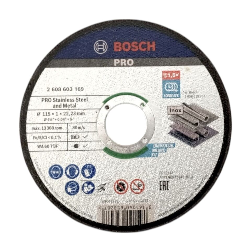 Bosch İnox Kesme Taşı 115x1.0 2608603169