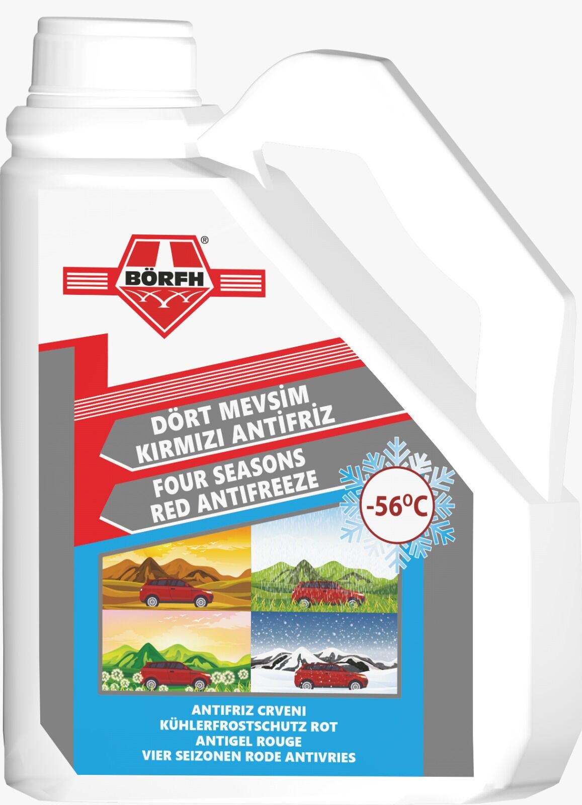 BÖRFH -55 Motor Antifirizi Kırmızı - 6022830 - 3 LT