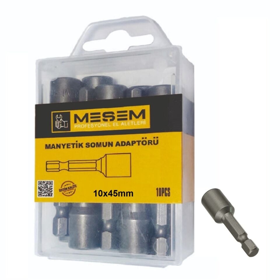Meşem Manyetik Somun Adaptörü 10x45 MM KOD:3602 (10 Adet)