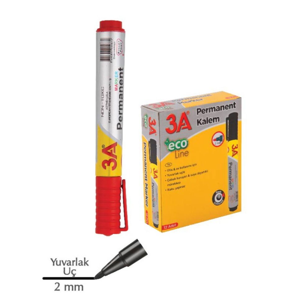 3a Koli Kalemi Kırmızı