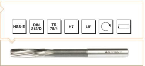 MTE Makina Takım HSS-E Silindirik Saplı Makina Raybası  12 mm B00353011200