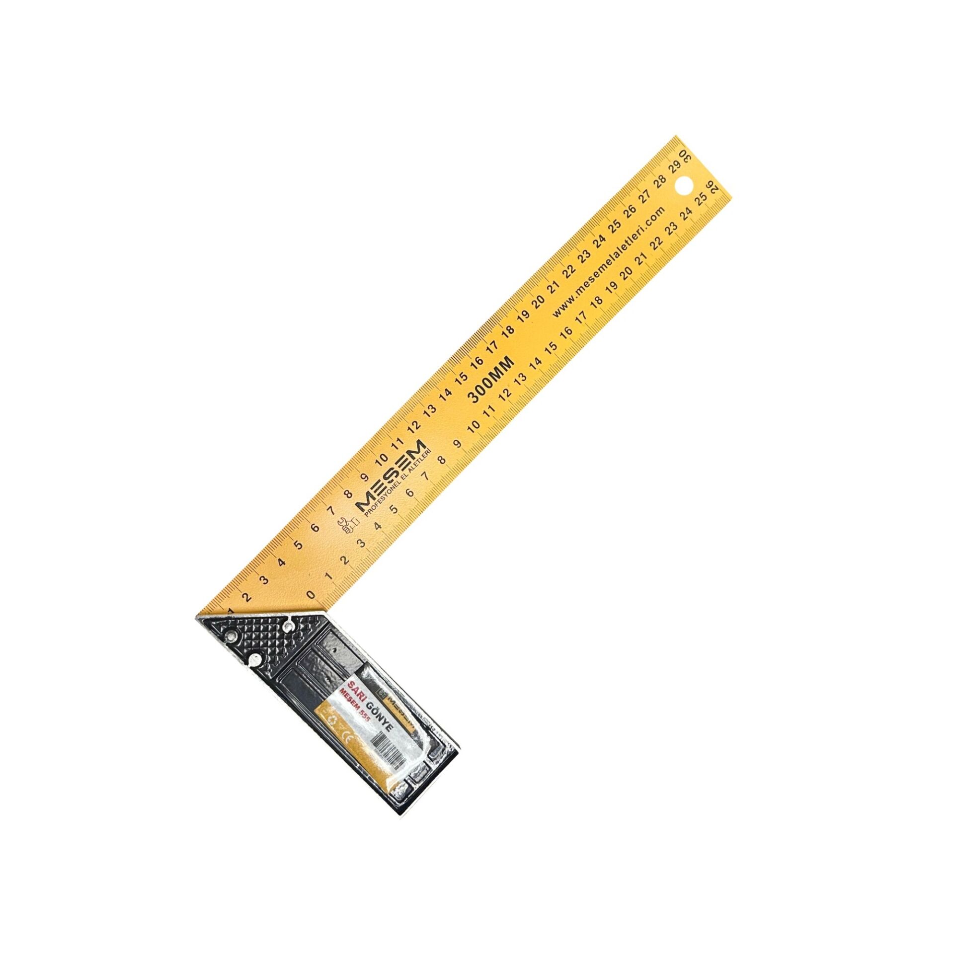 Meşem Marangoz Gönye Sarı 30 Cm Kod:555
